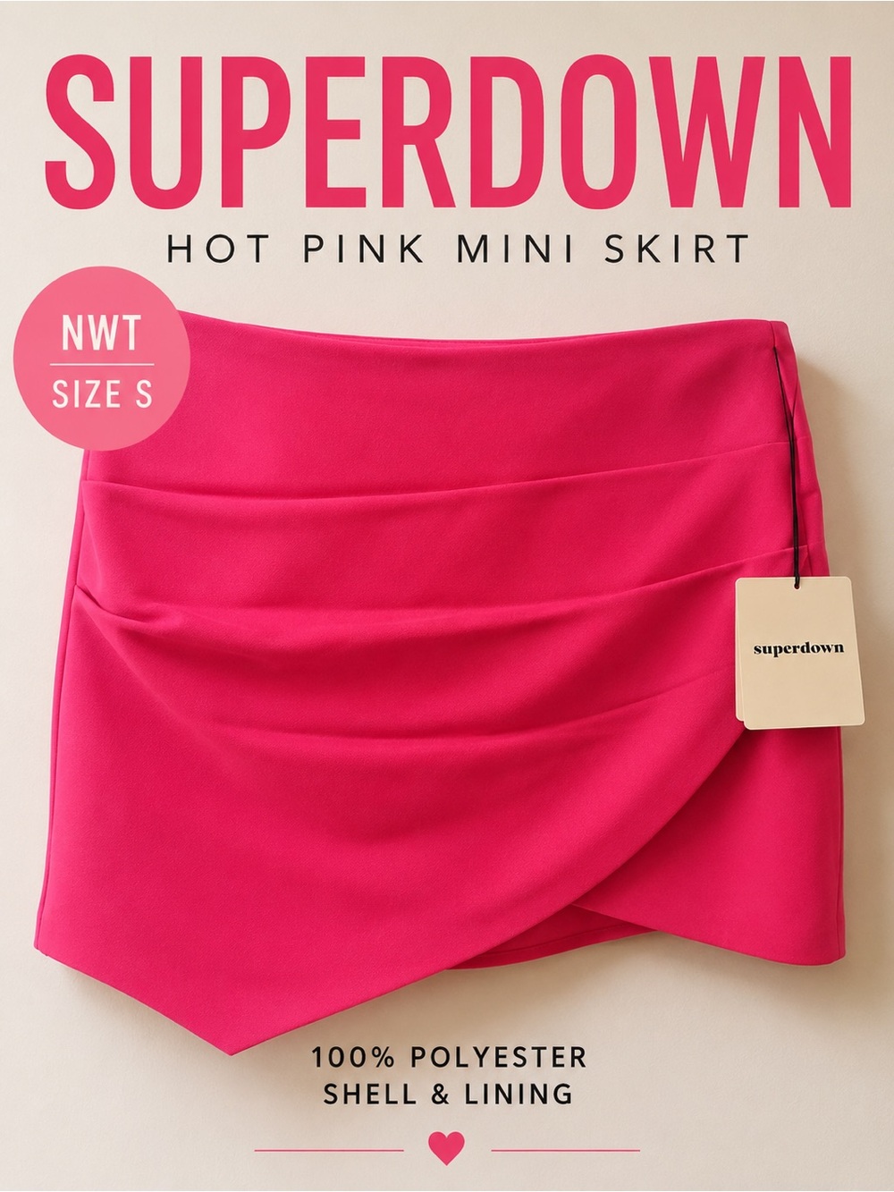 superdown Bright Pink Skirt